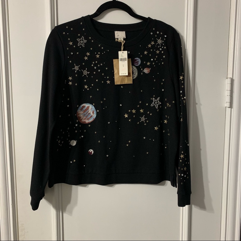 Anthropologie Cosmic Galaxy Pullover